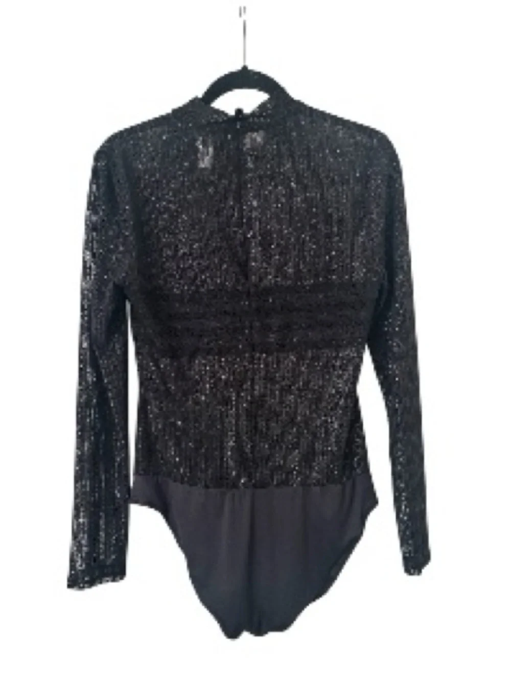 BCBGMaxAzria High Neck Sheer Bodysuit - Picture 3 of 4